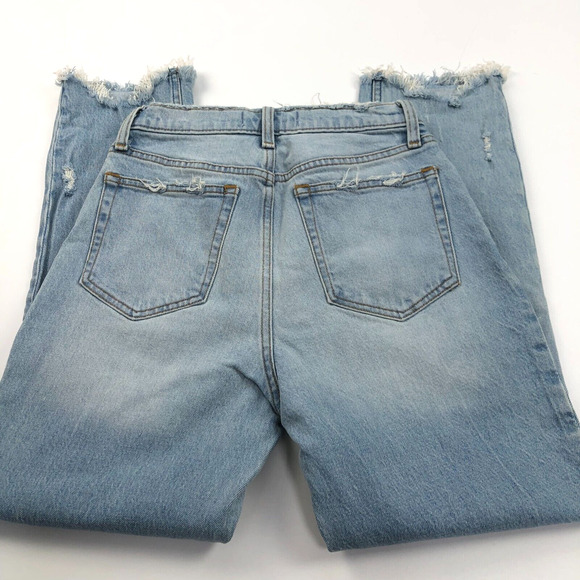 Abercrombie & Fitch High Rise Mom Jean 25 / 0 (Fits 26W 27L) Distressed Jeans - Picture 1 of 10